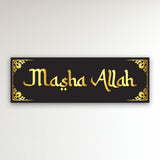 MashaAllah Islamic Wall Art – Modern Black & Gold Acrylic Decor