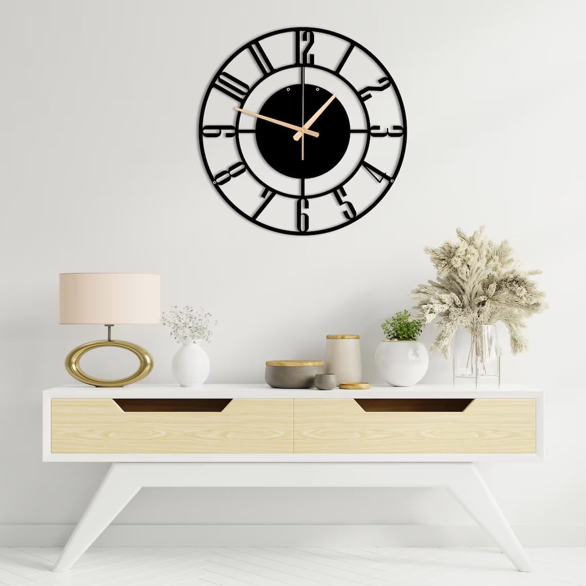 Designer Number Metal Wall clock
