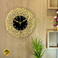 Surah Al-Ikhlas Black & Gold Acrylic Islamic Wall Clock – Premium Arabic Calligraphy Design