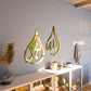 Allah (SWT) & Muhammad (PBUH) Islamic Wall Art – Drop Design | Modern Islamic Calligraphy | MDF Wood & Mirror Acrylic | Home & Prayer Decor