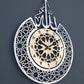 Enhance your living space with the a perfect fusion of faith and functionality. This elegantly designed wall clock features the revered name of Allah (SWT) in Arabic calligraphy, serving as both a timepiece and a spiritual centerpiece for your home.