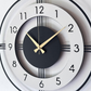 Classic mid century modern large analog metal wall clock with elegant look