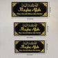 Three decorative signs with 'Masha Allah' text and measurements on a light gray background