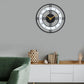 Big size mid century modern analog metal wall clock with clean and minimal design