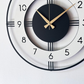 Classic mid century modern large analog metal wall clock with elegant look