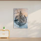 Decorative wall art with Arabic calligraphy on a light background in a room setting.