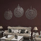Ayatul Kursi Islamic Wall Art Set with Surah Al Falaq and An Nas